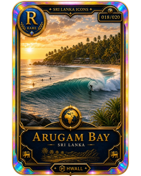 HelloWall destination card artwork for Arugam Bay
