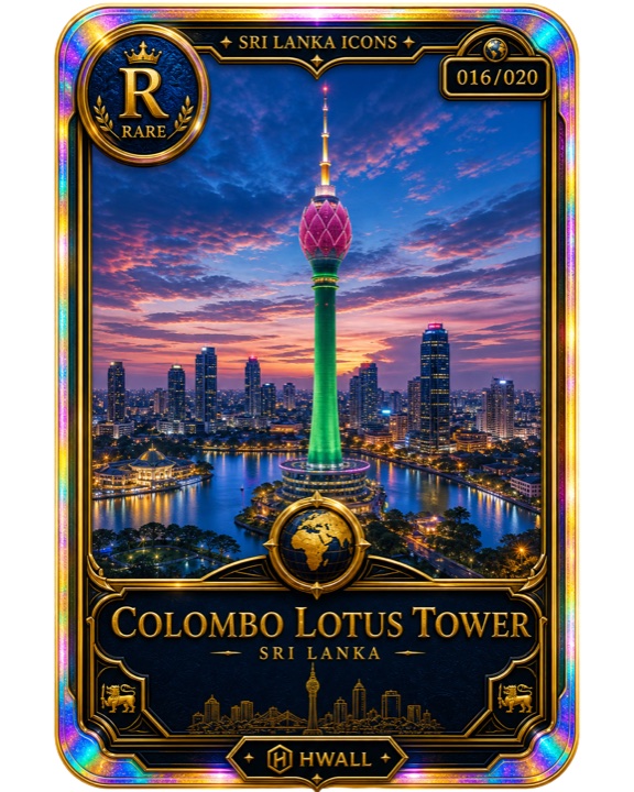 HelloWall destination card artwork for Colombo Lotus Tower