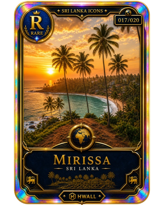 HelloWall destination card artwork for Mirissa
