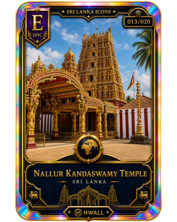 HelloWall destination card artwork for Nallur Kandaswamy Temple
