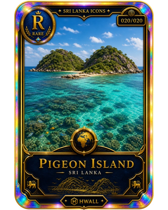 HelloWall destination card artwork for Pigeon Island