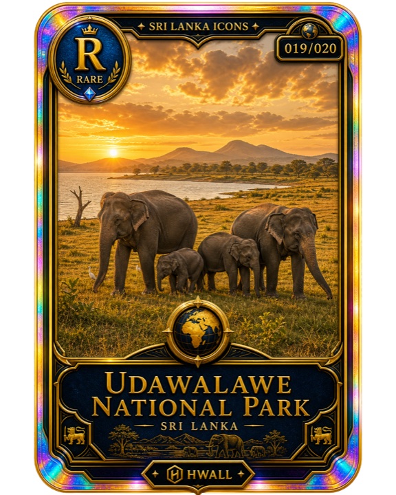 HelloWall destination card artwork for Udawalawe National Park