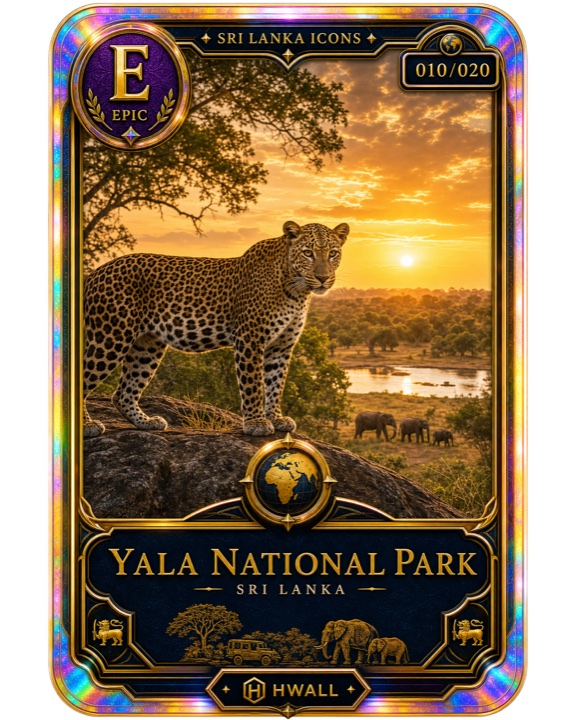 HelloWall destination card artwork for Yala National Park